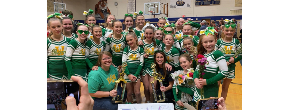 2025 A team placed 2nd at competition for both crowd cheer and dance routine 